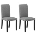 Costway Dining Chair Set of 2 Mid-Century Modern Fabric Upholstered Parson Chairs