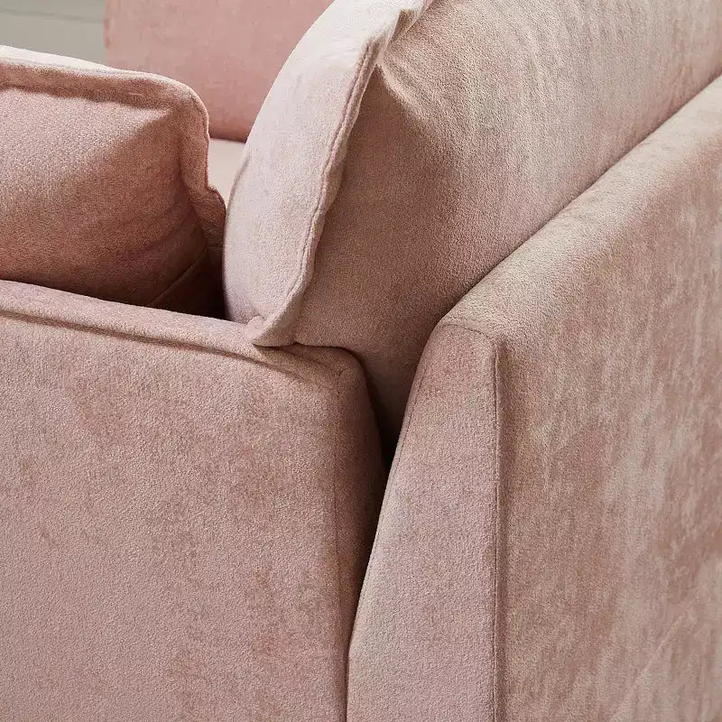 Poltrona d'accento in ciniglia, monoposto, oversize, verde / rosa / bianca