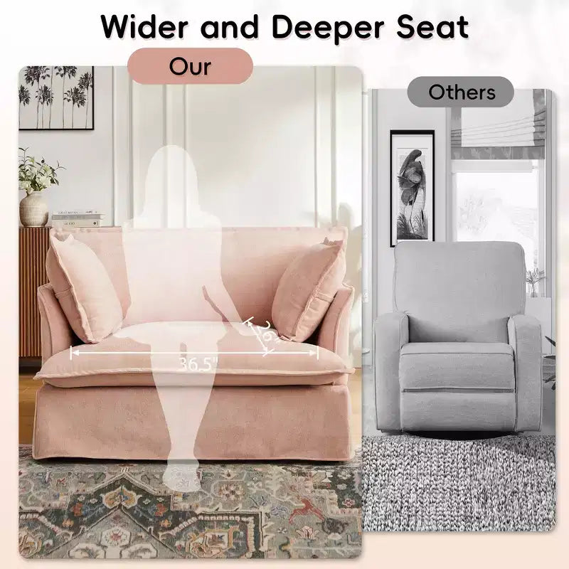 Poltrona d'accento in ciniglia, monoposto, oversize, verde / rosa / bianca