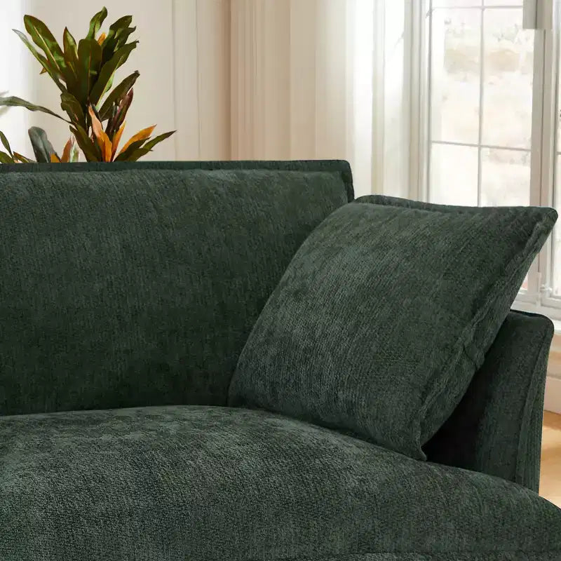 Poltrona d'accento in ciniglia, monoposto, oversize, verde / rosa / bianca