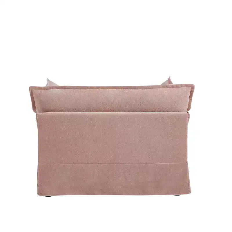 Poltrona d'accento in ciniglia, monoposto, oversize, verde / rosa / bianca