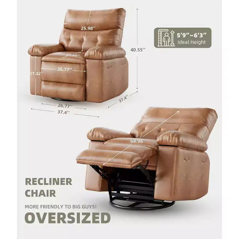 Poltrona reclinabile elettrica beige/marrone/caffè/grigia con funzione di sollevamento, calore e massaggio, girevole a 360° e dondolo, posto singolo