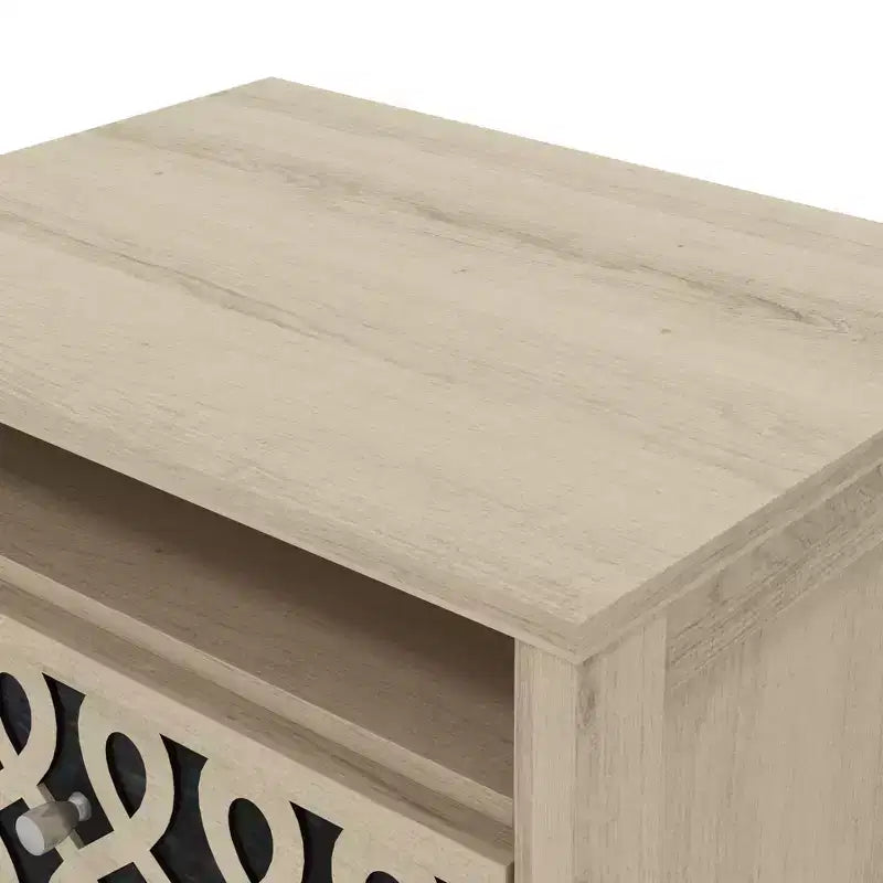 Comodino moderno a 2 cassetti con ripiano aperto, set da 2, vari colori