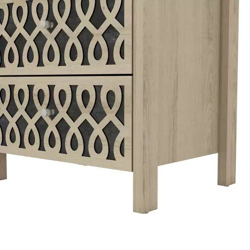 Comodino moderno a 2 cassetti con ripiano aperto, set da 2, vari colori