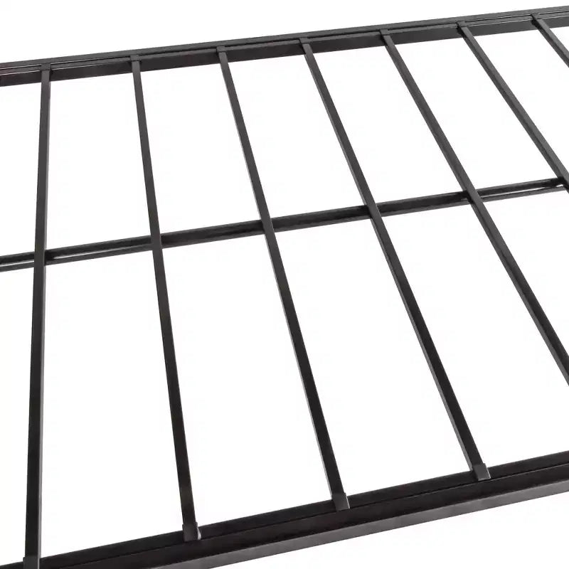 Letto a castello nero moderno in metallo "Twin-Over-Twin" per 2 persone