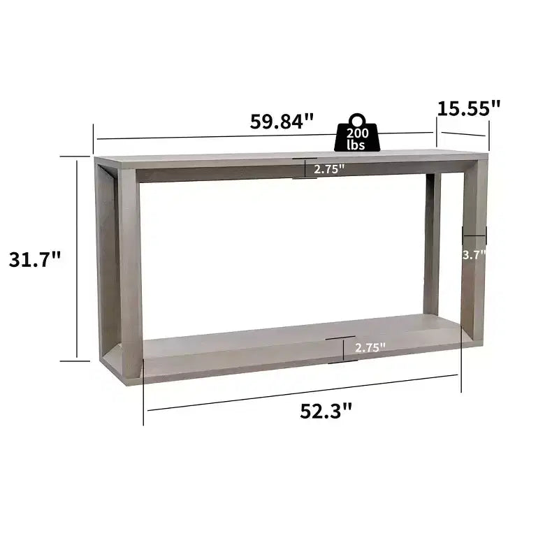 Marrone Scuro / Grigio / Rovere Tavolo Consolle a 5 Livelli – Mobile Contenitore da Divano e Ingresso, Montaggio per 1 Persona