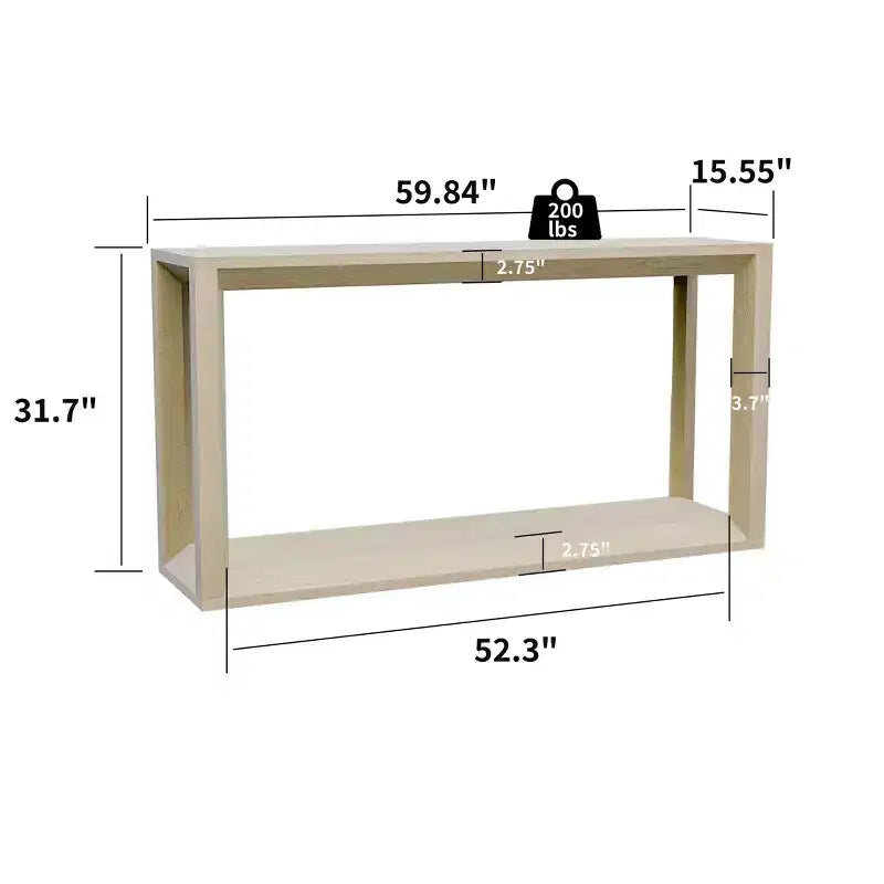 Marrone Scuro / Grigio / Rovere Tavolo Consolle a 5 Livelli – Mobile Contenitore da Divano e Ingresso, Montaggio per 1 Persona