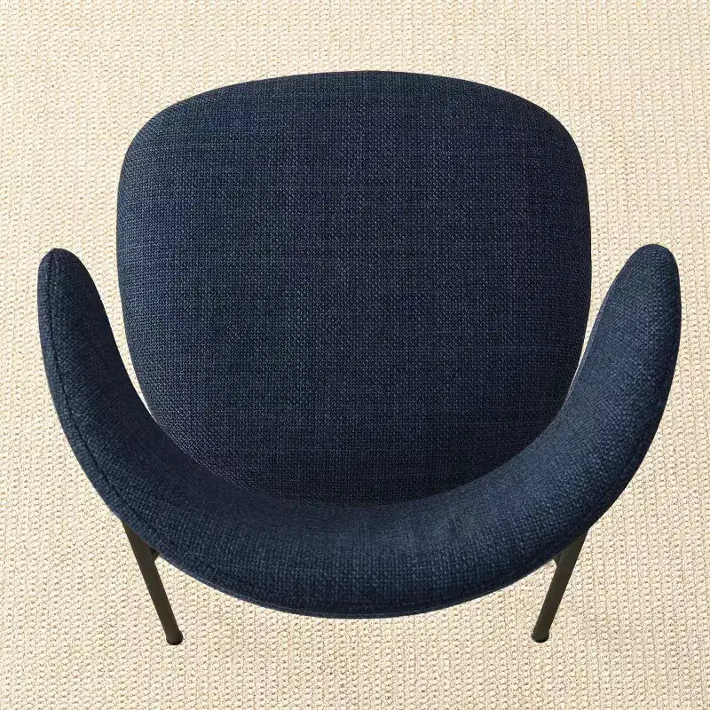 Sedia da pranzo imbottita beige/blu/verde, senza braccioli, schienale aperto, set da 2