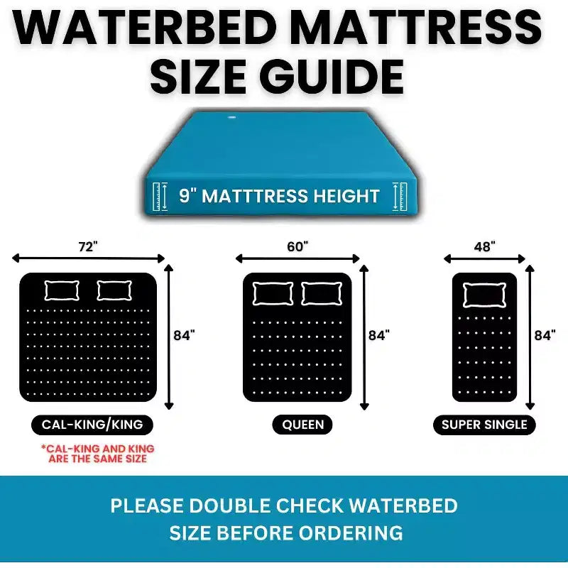 Materasso ad acqua hardside Full Motion in vinile trasparente, 1 persona – Telaio non incluso