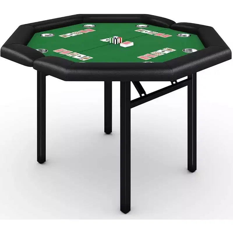 Tavolo da poker ottagonale pieghevole Blu/Verde/Rosso per 8 giocatori