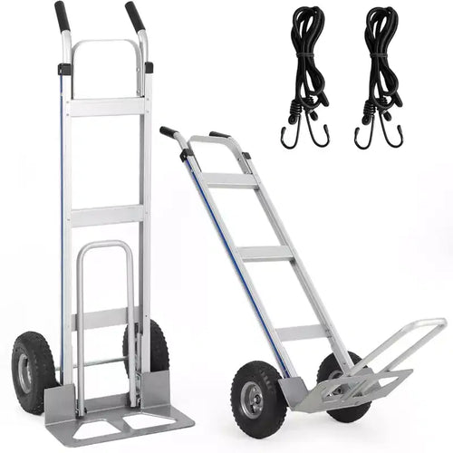 COZONY Aluminum Hand Truck/Stair Climbing Cart, 600 LBS Capacity, Heavy Duty Cart With Extendable Base