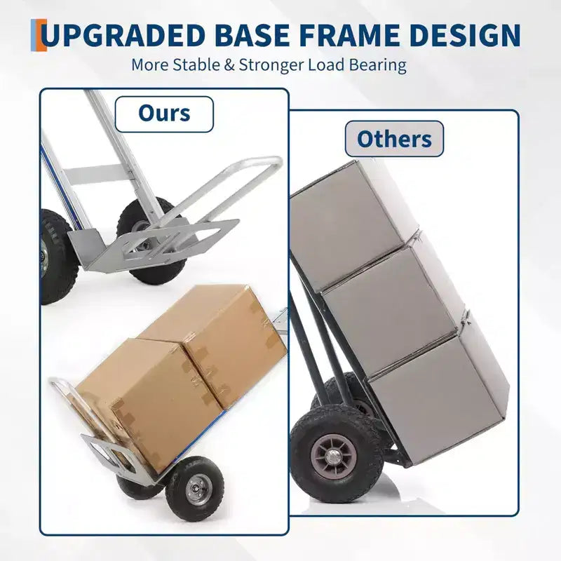 Carrello a mano antico in alluminio / Carrello saliscale, 272 kg, 1 persona