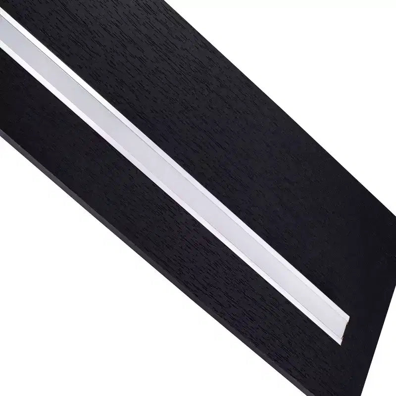 Mensola a muro galleggiante a LED nera, legno, singola, 40 cm