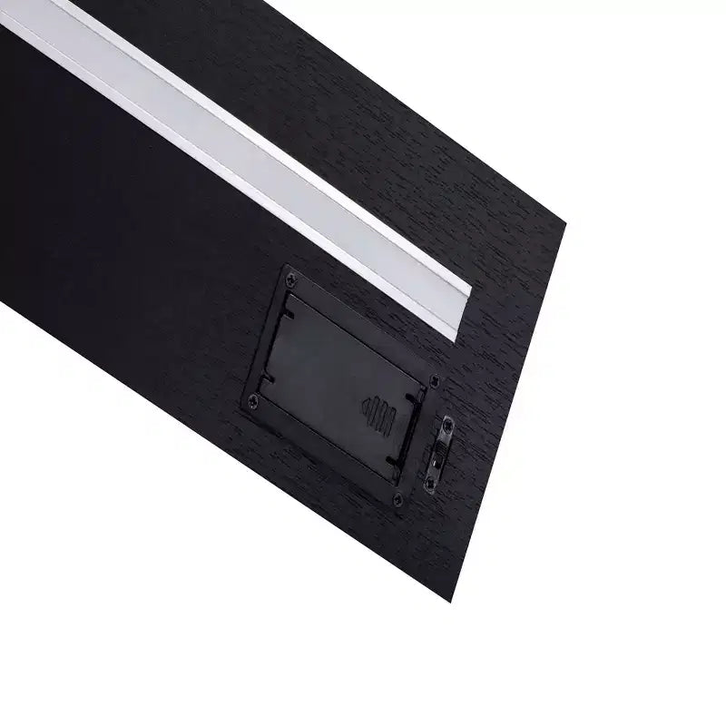 Mensola a muro galleggiante a LED nera, legno, singola, 40 cm