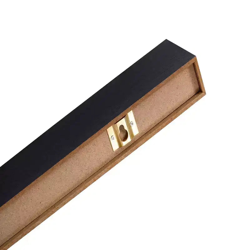 Mensola a muro galleggiante a LED nera, legno, singola, 40 cm