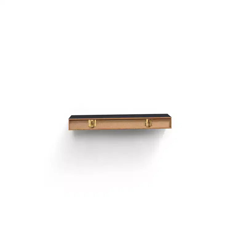 Mensola a muro galleggiante a LED nera, legno, singola, 40 cm