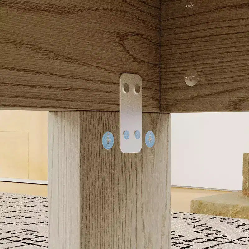 Tavolino da Caffè in Legno Venato Bianco con Contenitore – Rettangolare / Quadrato, Posti a Sedere 1