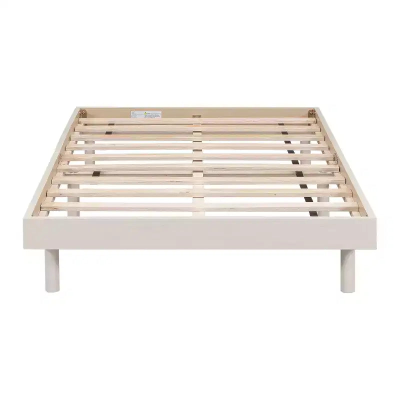Giappone / Noce / Bianco lavato, Base letto piattaforma galleggiante, Senza testiera, Singolo / Matrimoniale / Queen, per 1