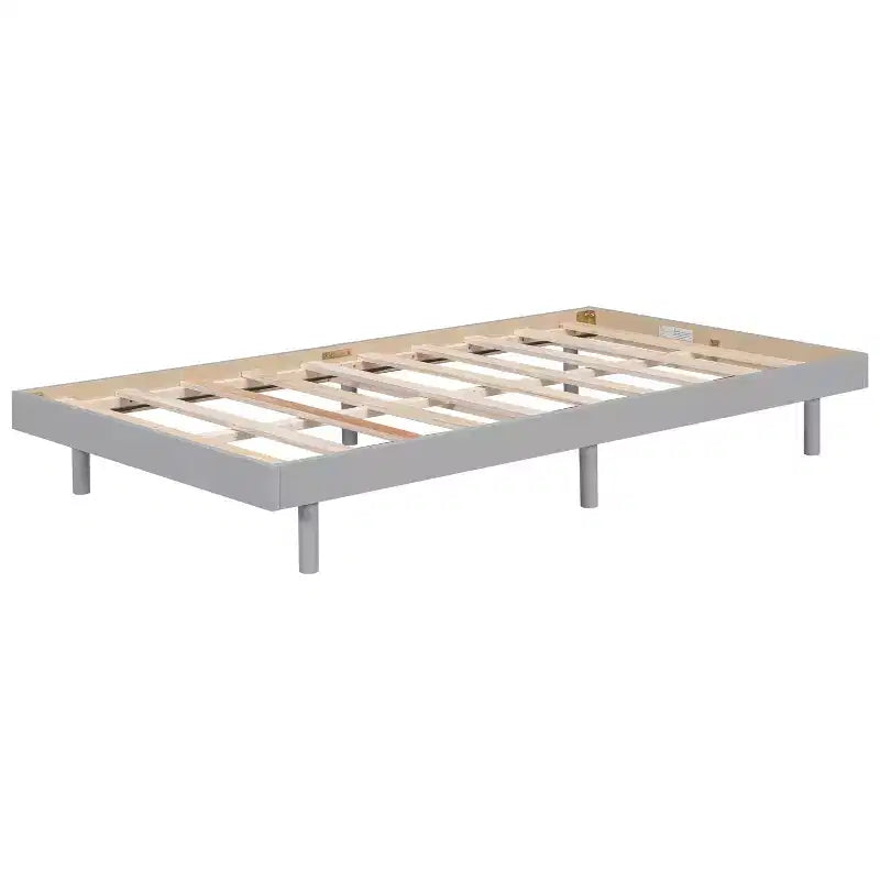 Giappone / Noce / Bianco lavato, Base letto piattaforma galleggiante, Senza testiera, Singolo / Matrimoniale / Queen, per 1