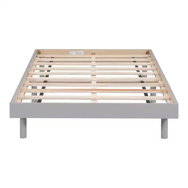 Giappone / Noce / Bianco lavato, Base letto piattaforma galleggiante, Senza testiera, Singolo / Matrimoniale / Queen, per 1