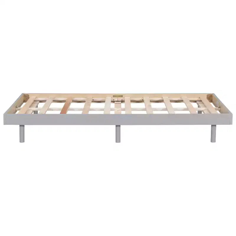 Giappone / Noce / Bianco lavato, Base letto piattaforma galleggiante, Senza testiera, Singolo / Matrimoniale / Queen, per 1