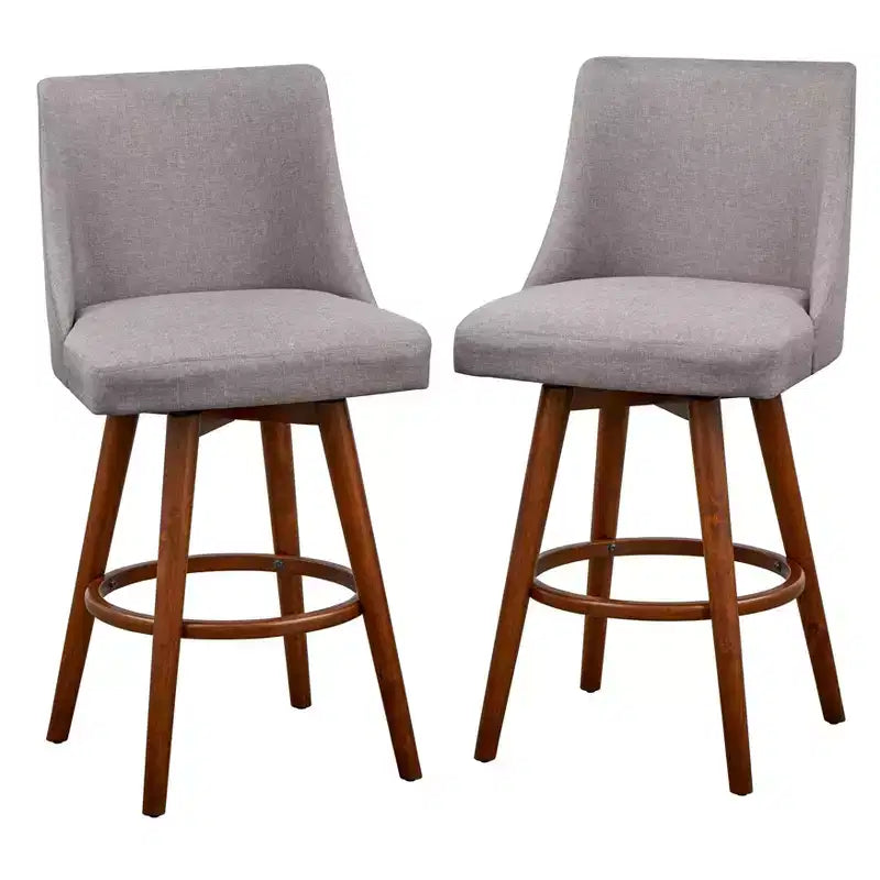 Set da pranzo per 2 persone, altezza bancone, rotondo noce/grigio