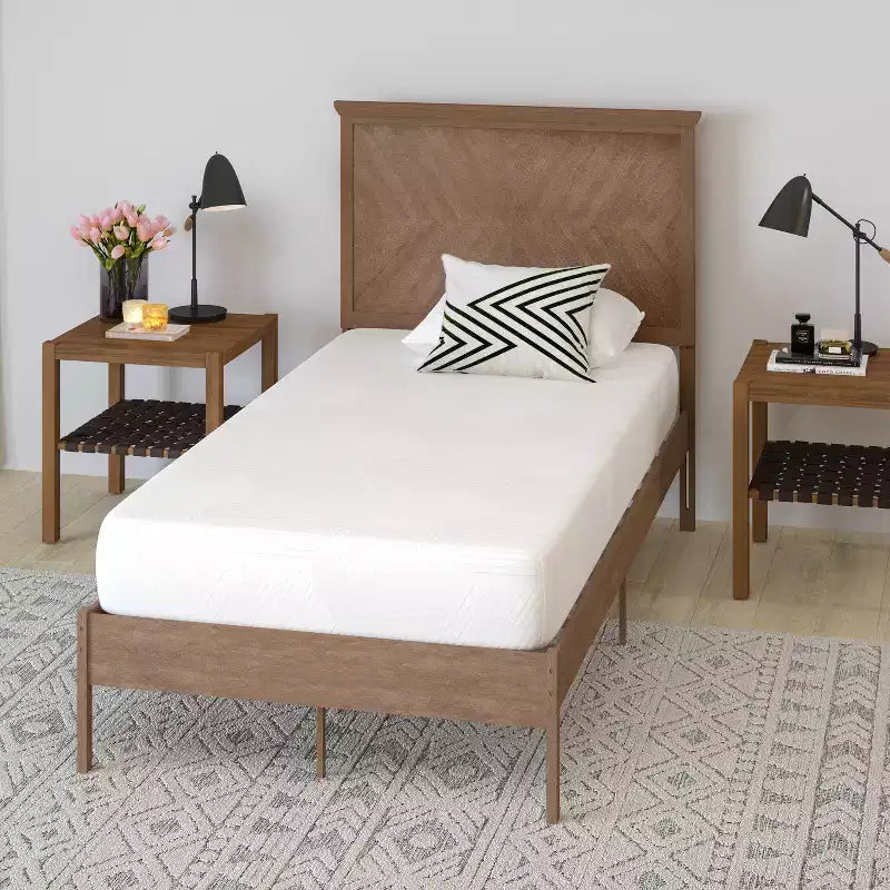 Materasso in memory foam bianco a media rigidità, Singolo/Piazza e mezza/Matrimoniale/King, 1-2 persone