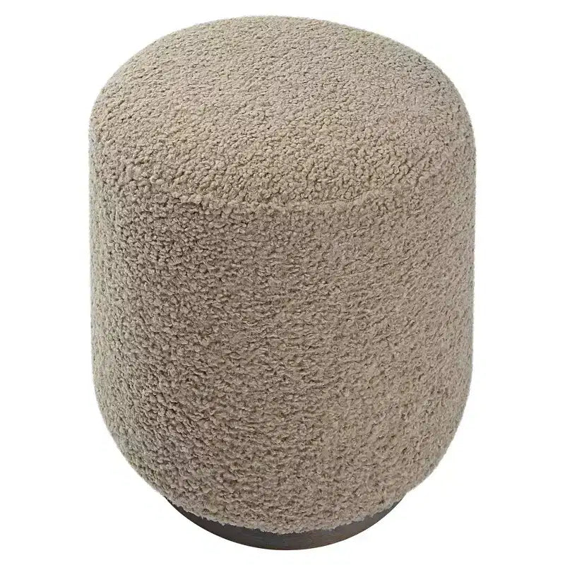 Pouf rotondo Latte, 1 posto