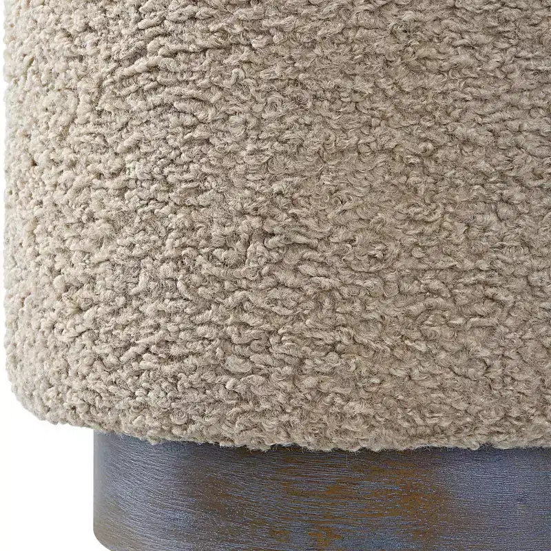 Pouf rotondo Latte, 1 posto